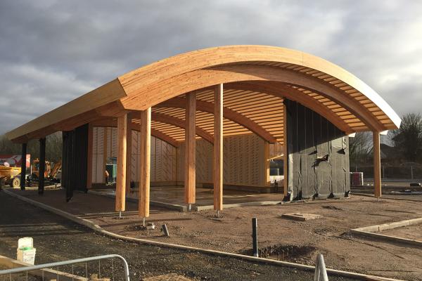 Glulam Structure - Costa Coffee Northampton